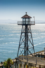 Fototapeta na wymiar Alcatraz San Francisco Wachturm
