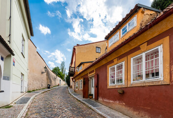 Fototapeta na wymiar The Novy Svet Street view in Prague City
