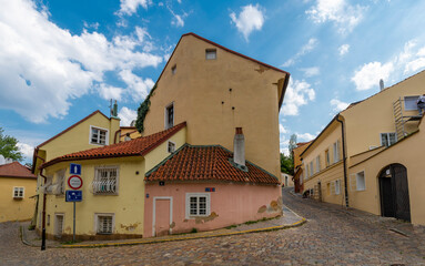 Fototapeta na wymiar The Novy Svet Street view in Prague City