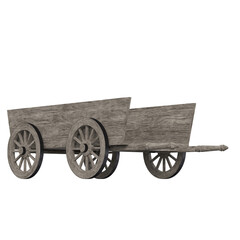 Fototapeta na wymiar 3d rendering illustration of a wooden wagon