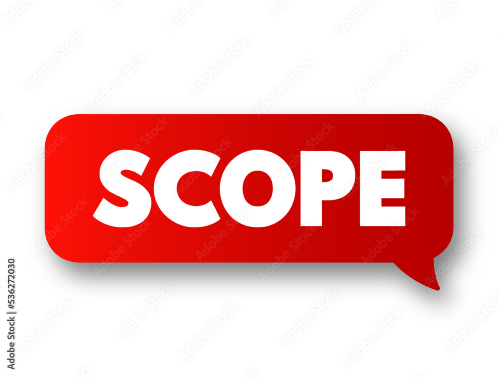 Poster scope text message bubble, concept background