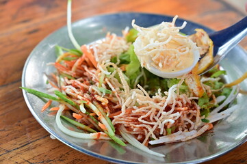 Hoo Chae or Salad is local food in Phuket, Thailand