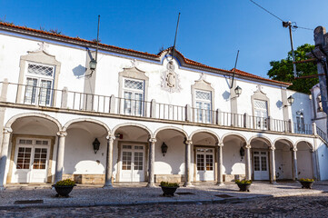 Exterior of the City Hall (Paços do Concelho) in Palmela, Portugal, Europe