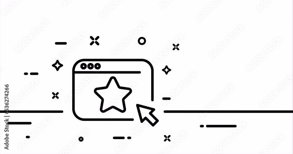 Poster web site with star. click, cursor, network, site, world wide web, internet protocols. connection con