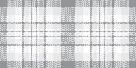 Plaid pattern seamless fabric texture. Textile design background in flat geometric style. Vector illustration.