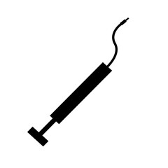 Bicycle pump fixing tool icon. Bike repair stuff. Flat vector illustration