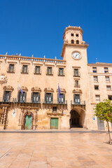 Fototapeta premium Alicante City Hall building without people. Valencian Community