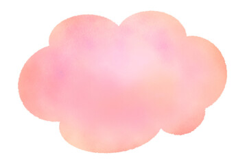 Pink And Peach Cloud watercolor 