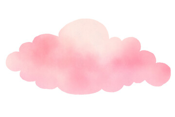 Pink And Peach Cloud watercolor 