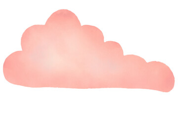 Pink And Peach Cloud watercolor 