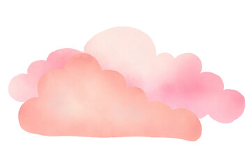 Pink And Peach Cloud watercolor Set