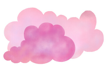 Pink And Peach Cloud watercolor Set