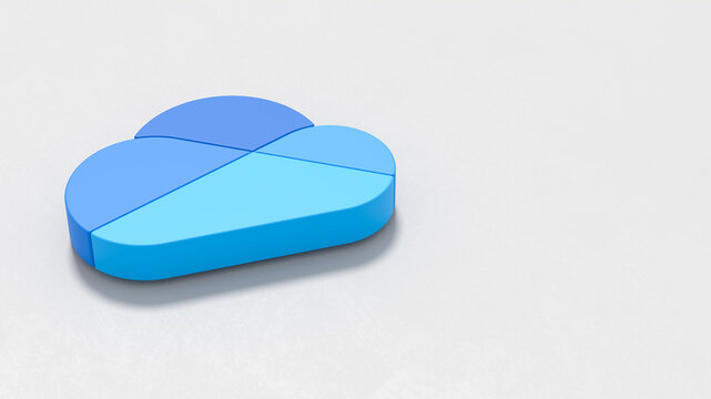 Microsoft Onedrive Logo on Light Gray Background with Copy Space