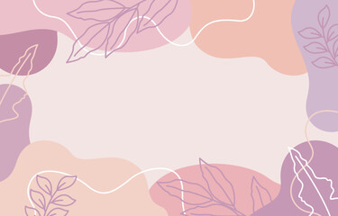 Aesthetic Colorful Pastel Floral Fluid Abstract Background