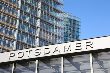 Modern office buildings in Potsdamer Platz in central Berlin