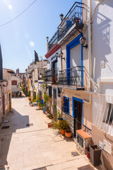 Beautiful homes in the Santa Cruz neighborhood in Alicante, Mediterranean house. Valencia