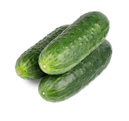 cucumbers isolated on white. the entire image in sharpness.