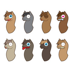 alpaca emoticon set