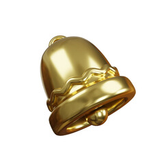 3D Golden Christmas bell