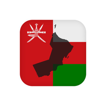 Oman flag, official colors. Vector illustration.