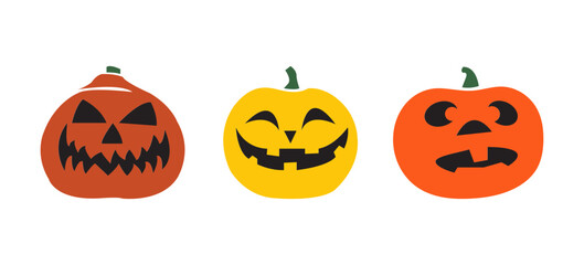 Halloween pumpkin icon in color2