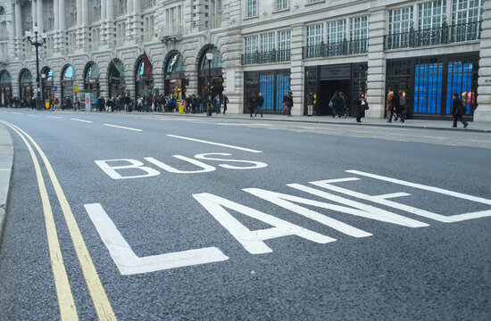 bus lane in london