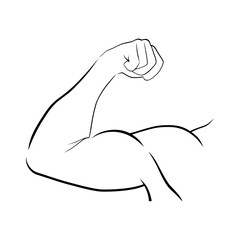 A man's hand. Bodybuilder. 