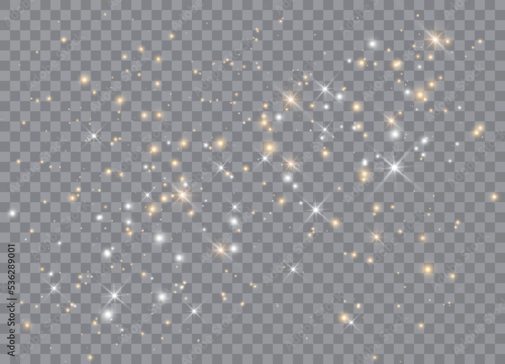 Poster light glow effect stars. vector sparkles on transparent background. christmas abstract pattern. spar
