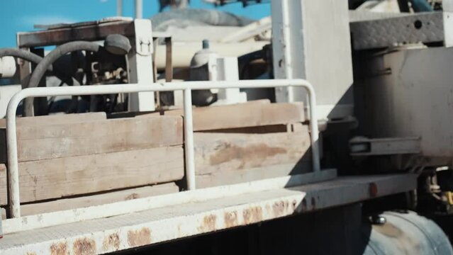 Concrete Pumping Truck Close Up