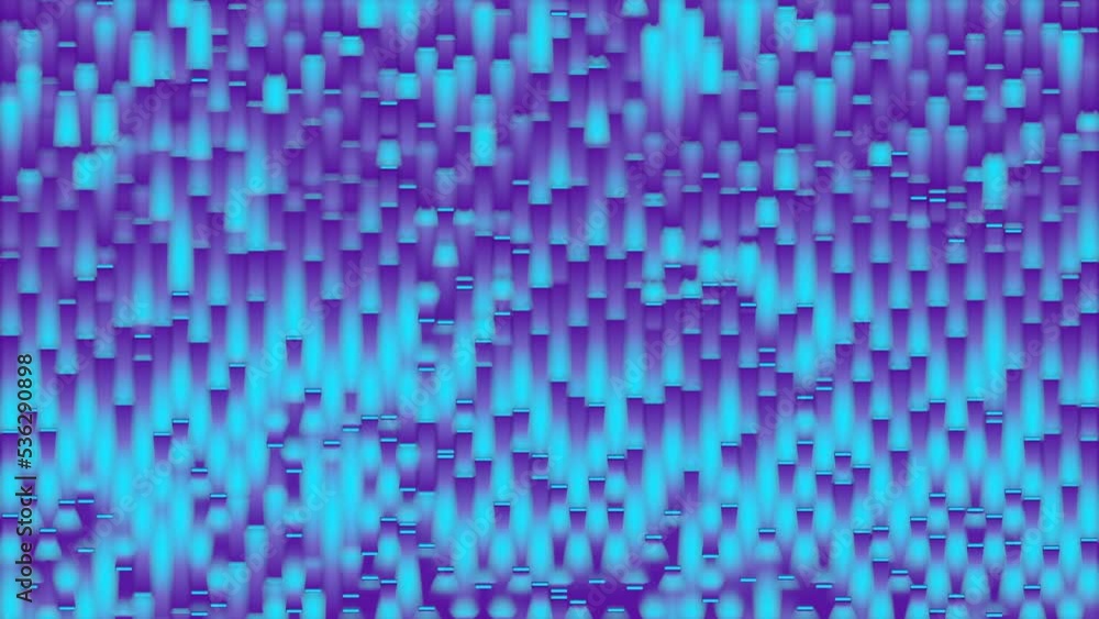 Poster Wavy pattern of lines with trendy gradient. 3d rendering loop animation 4K