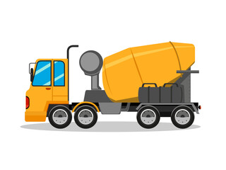 Art illustration symbol icon realistic transportation design logo vehicle of mixer truck
