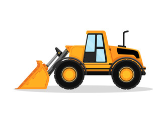 Obraz na płótnie Canvas Art illustration symbol icon realistic transportation design logo vehicle of heavy equipment tractor
