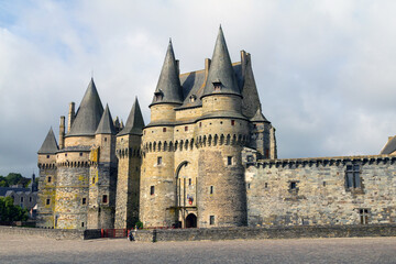 Fototapeta na wymiar Castillo medieval de Vitré. Bretaña, Francia