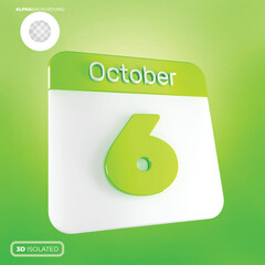 Calendar October 3d Premium