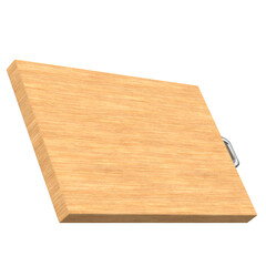 3d rendering illustration of a wooden cutting board