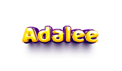 Adalee names of girls English helium balloon shiny celebration sticker 3d inflated