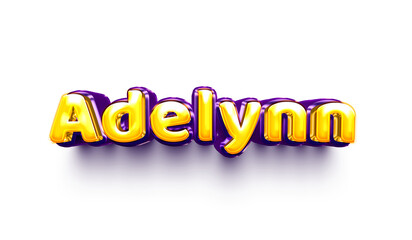 Adelynn names of girls English helium balloon shiny celebration sticker 3d inflated