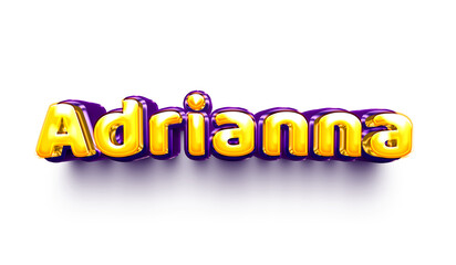 Adrianna names of girls English helium balloon shiny celebration sticker 3d inflated