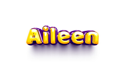 Aileen names of girls English helium balloon shiny celebration sticker 3d inflated