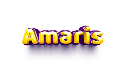 Amaris names of girls English helium balloon shiny celebration sticker 3d inflated