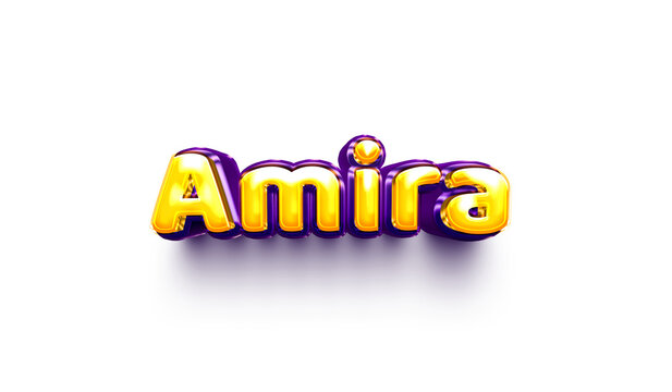 Amira names of girls English helium balloon shiny celebration sticker 3d inflated