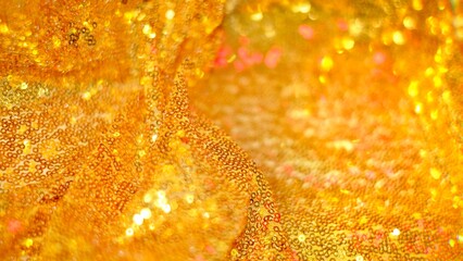 Golden glitter for wallpaper, texter, pattern, backdrop. Sparkle glitter