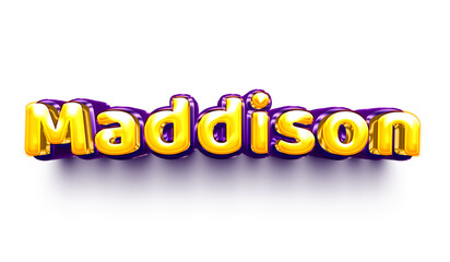 April names of girls English helium balloon shiny celebration sticker 3d inflated