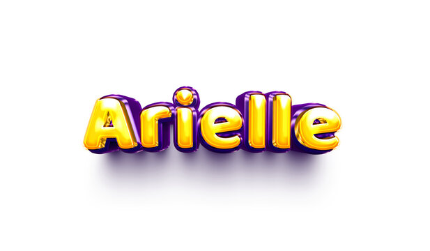Arielle names of girls English helium balloon shiny celebration sticker 3d inflated