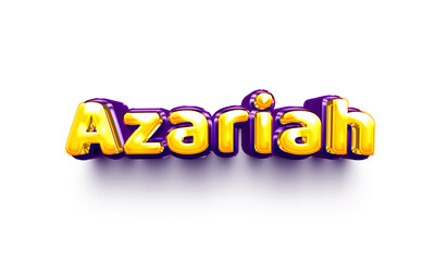 Azariah names of girls English helium balloon shiny celebration sticker 3d inflated Azariah