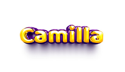 names of girls English helium balloon shiny celebration sticker 3d inflated Camilla