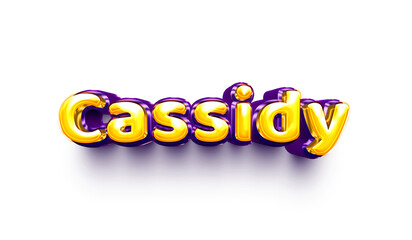 names of girls English helium balloon shiny celebration sticker 3d inflated Cassidy