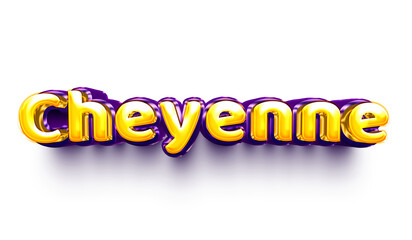 names of girls English helium balloon shiny celebration sticker 3d inflated Cheyenne