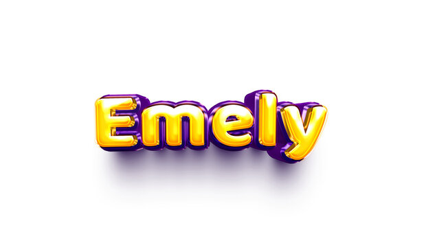 names of girls English helium balloon shiny celebration sticker 3d inflated Emely