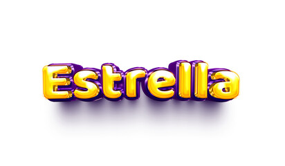 names of girls English helium balloon shiny celebration sticker 3d inflated Estrella